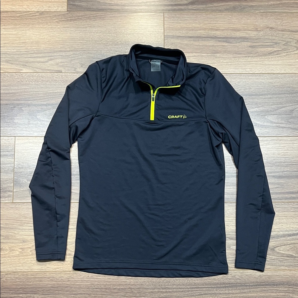Craft Men’s Gain Midlayer Quarter Zip Pullover in Gray Size Small